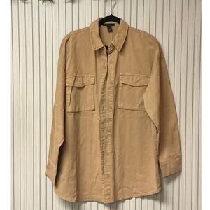 Forever 21 Women's Button-Up Shirt Brown Size L